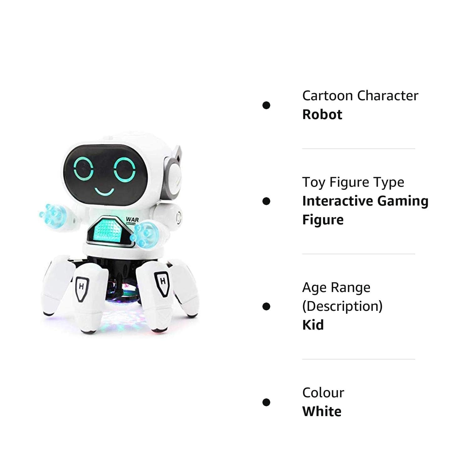 VGRASSP Bot Robot Pioneer Colorful Lights and Music All Direction Movement Dancing Robot Toys for Boys and Girls (Color as per Stock Availability)