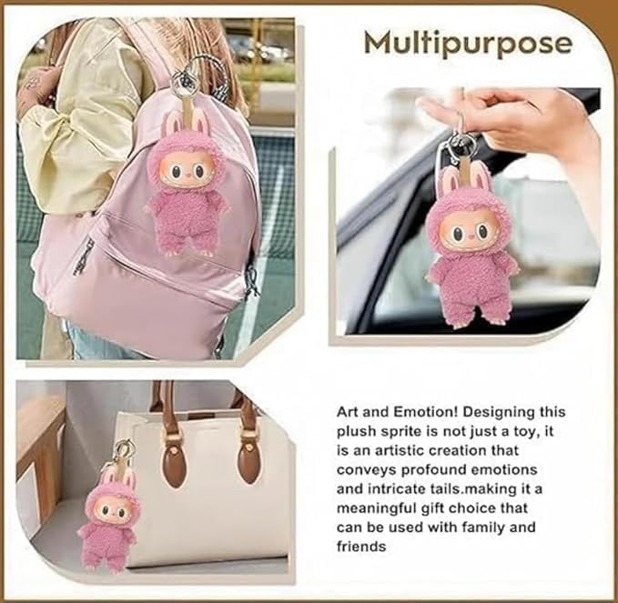 Anubhav Janni Enterprise Labubu Doll Character Action Figure Design Figures Collectible Toys Home Decorations The Monsters Big Energy Series Blind Box Cute Toy Decor Gift (Random Color - 1 Pc)