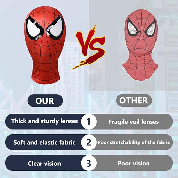 GUSTAVE® Spiderman Costume Set for Kids, 3D Prints Spider Man Bodysuit, Super Hero Cosplay for 3-12 Years Boys Girls, Party Halloween Christmas Gifts