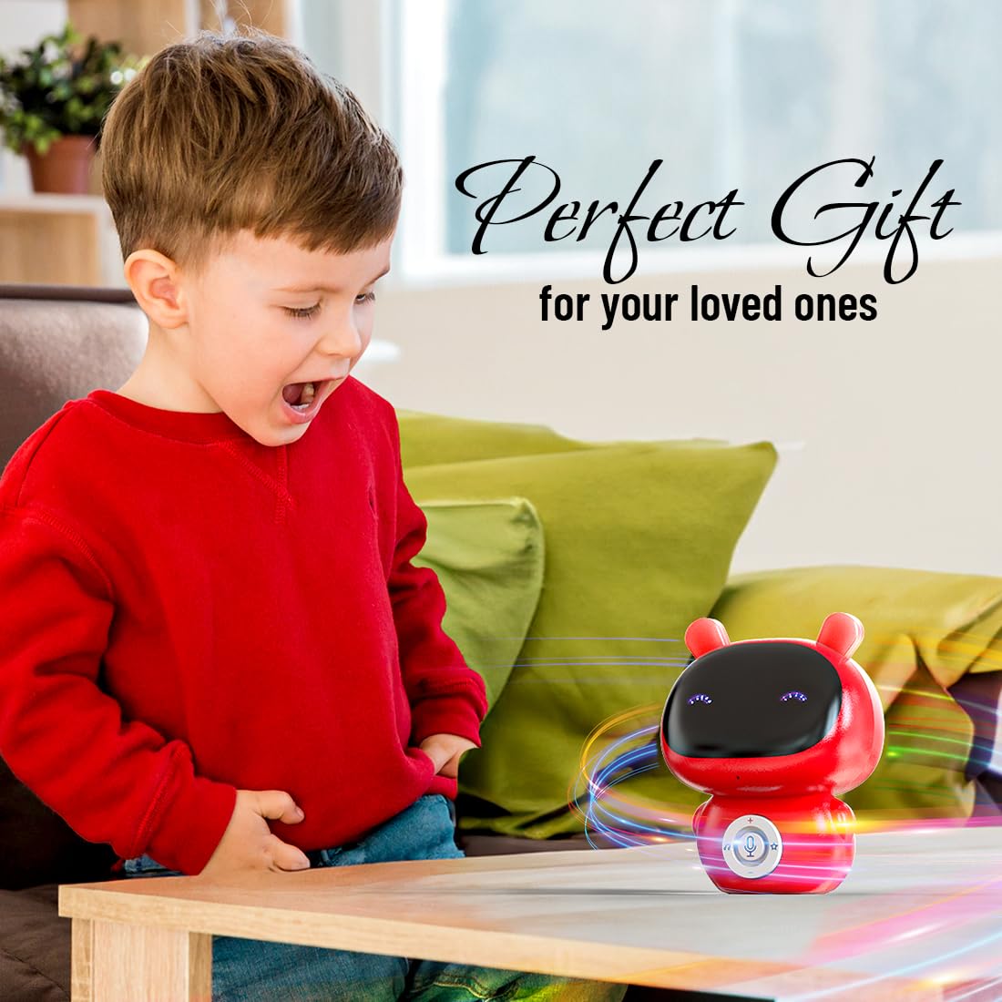 Mirana Mr. Robot | Smart Interactive Talkback Toy for Kids | USB Rechargeable Type-C | in-Built Music | Best Gift for Boys & Girls 2 3 4 5 6 7 8+ Years (Red)