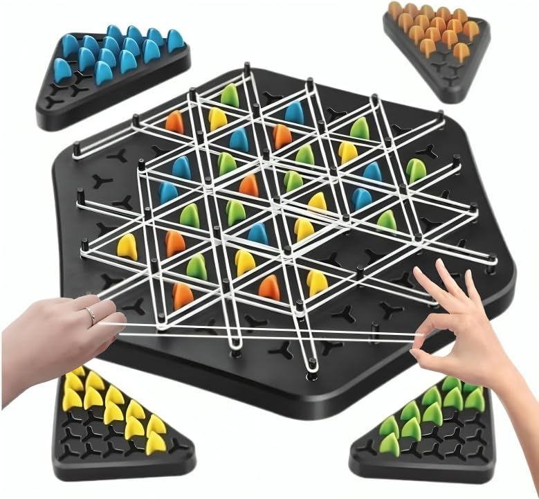 ROSTON Triggle Game: Triangle Building Board Game, 2-4 Players, Ages 3+