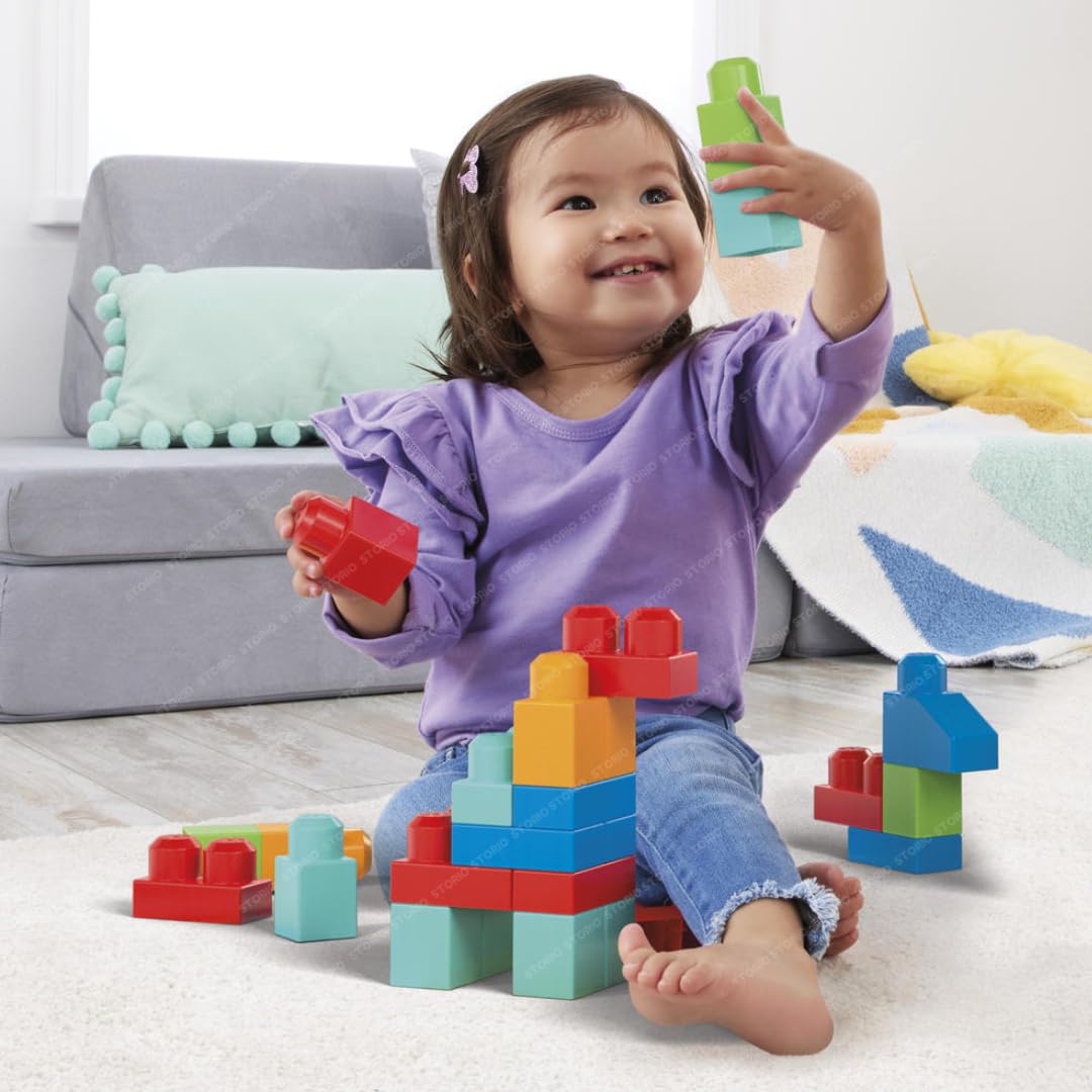 Storio 82 Pcs Big Building Blocks Set for Kids | Mega Size Construction Toy for Boys & Girls | Educational Interlocking Blocks for Toddlers | Creative Gift for Children 2-6 Years