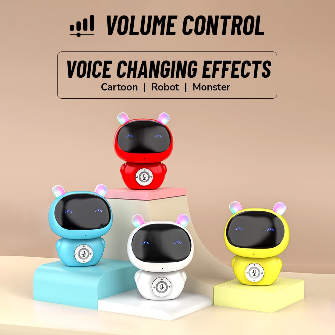 Mirana Mr. Robot | Smart Interactive Talkback Toy for Kids | USB Rechargeable Type-C | in-Built Music | Best Gift for Boys & Girls 2 3 4 5 6 7 8+ Years (Red)