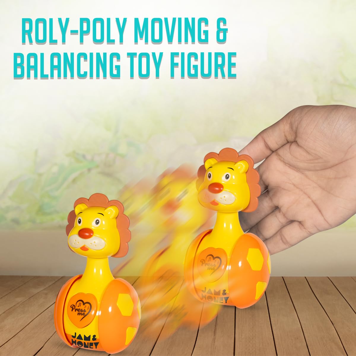 Amazon Brand - Jam & Honey Baby Rattle Tumbler Set of 2 I Best Learning Toy Pushing Or Holding Toys | Baby Development Toys