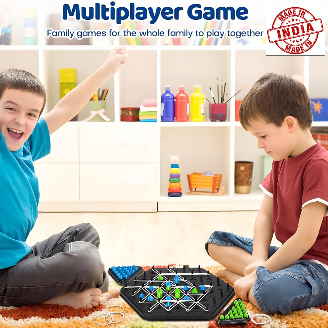 ROSTON Triggle Game: Triangle Building Board Game, 2-4 Players, Ages 3+