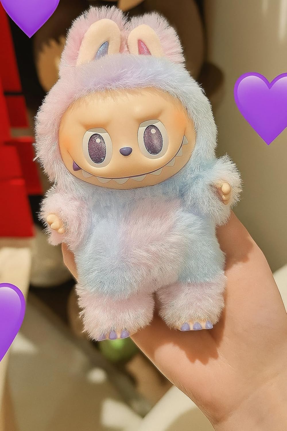 Anubhav Janni Enterprise Labubu Doll Character Action Figure Design Figures Collectible Toys Home Decorations The Monsters Big Energy Series Blind Box Cute Toy Decor Gift (Random Color - 1 Pc)