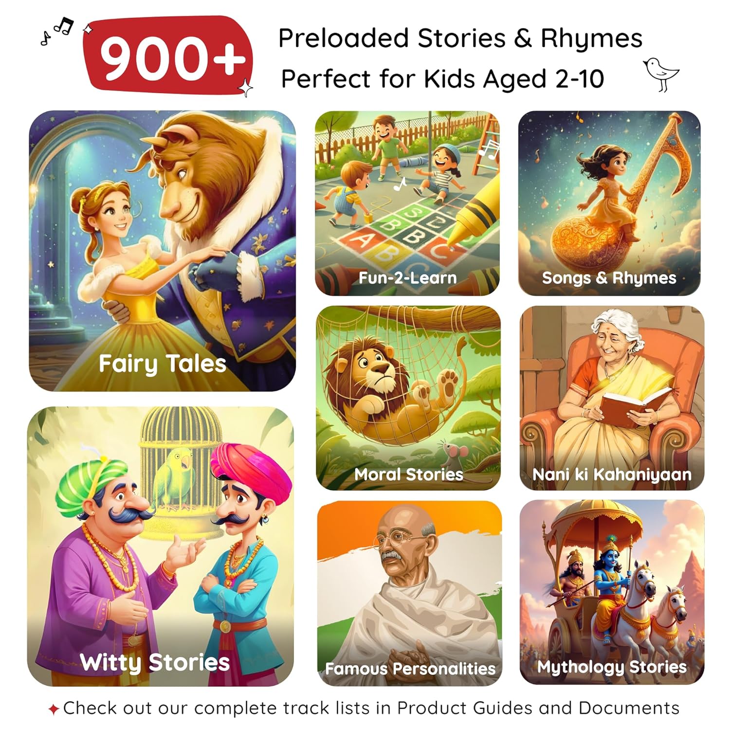 TARBULL Superbuddy Unicorn Toys for Girls - Kids Speaker with 900+ Stories & Rhymes Preloaded in English & Hindi | Voice Recording | Bluetooth | Birthday Gift for Girls | Toys for 2 + Year Old Kids