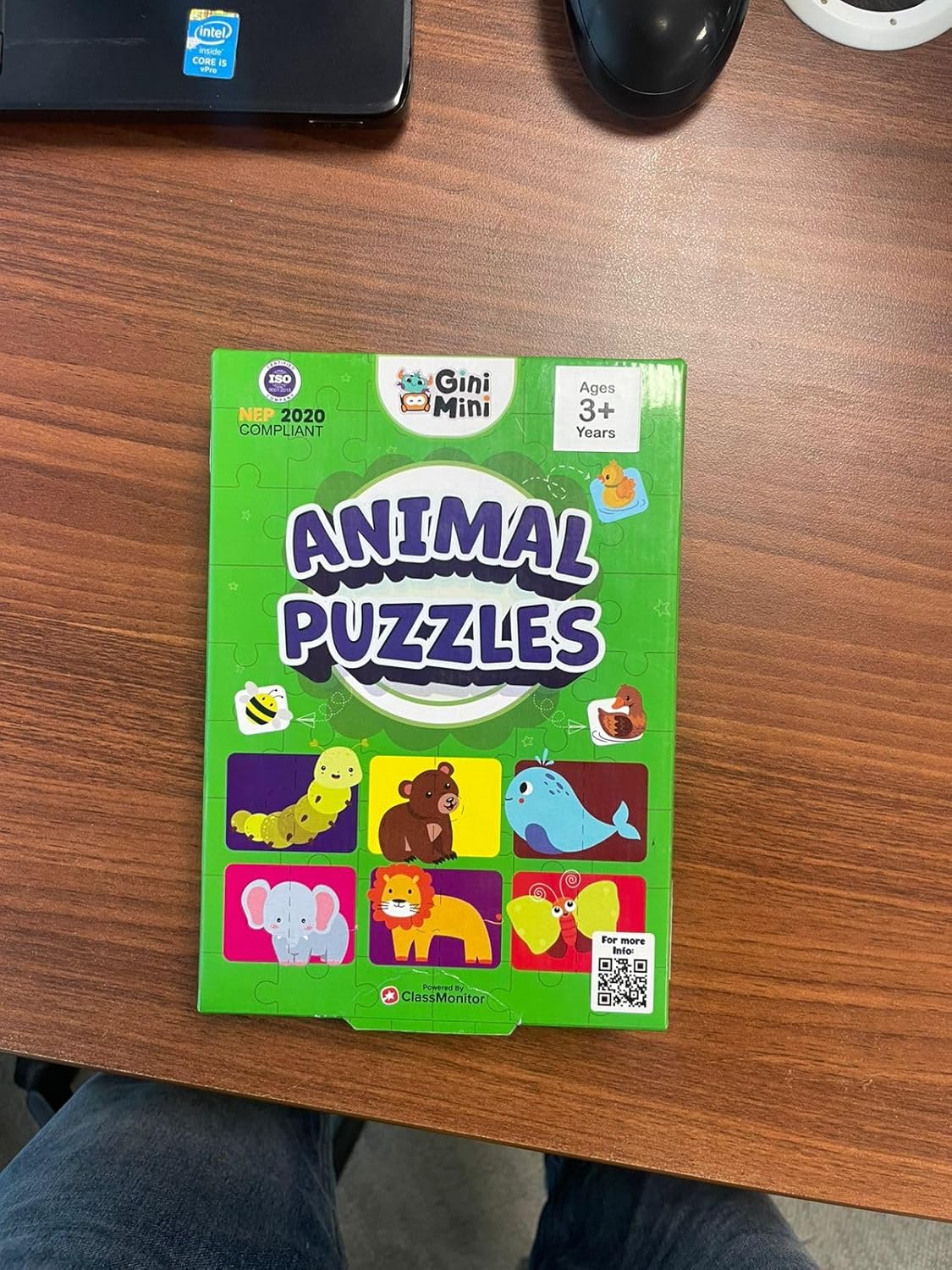 GiniMini Animals Jigsaw Puzzle for Kids 2 3 4 5 Years | Educational 2 Piece Puzzle for Memory & Motor Skills | Return & Birthday Gifts for Boys & Girls