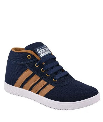 Navy Blue High Ankle Shoes