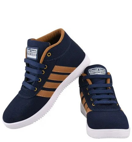 Navy Blue High Ankle Shoes